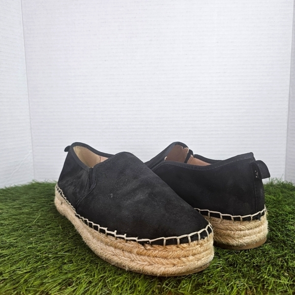 Sam Edelman Womens Suede Carrin Espadrille Flats Black - Picture 1 of 8